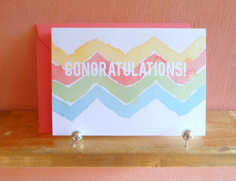 Basic Human Communication Watercolor Note Card Set, featuring hello, thank you, feel better, congratulations, and I love you