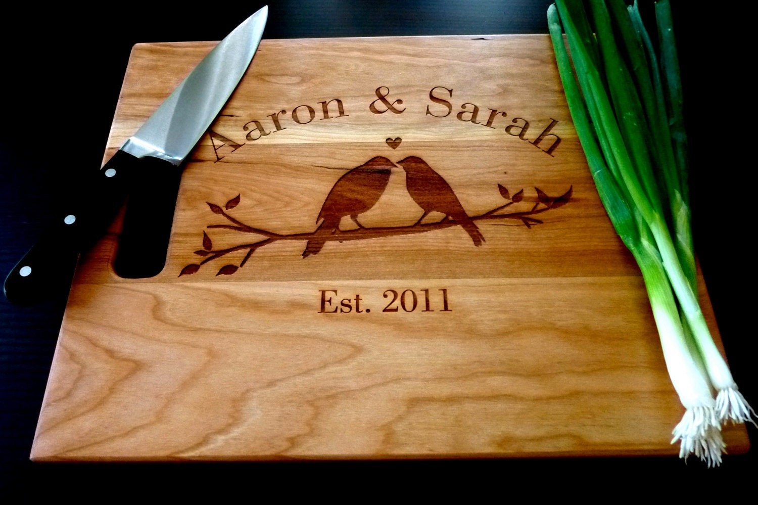 Personalized Cutting Board, Custom Engraved 12" x 15" - Personalized Wedding Gift, Anniversary Gift