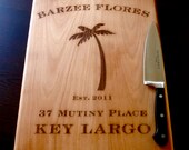 Personalized Chopping Block - Custom Engraved Beech Wood - 12 x 15 x 1 1/2 thick