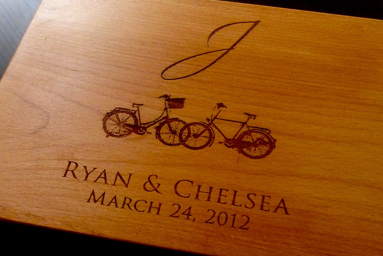 Personalized Cutting Board, Custom Engraved 12" x 15" - Personalized Wedding Gift, Anniversary Gift