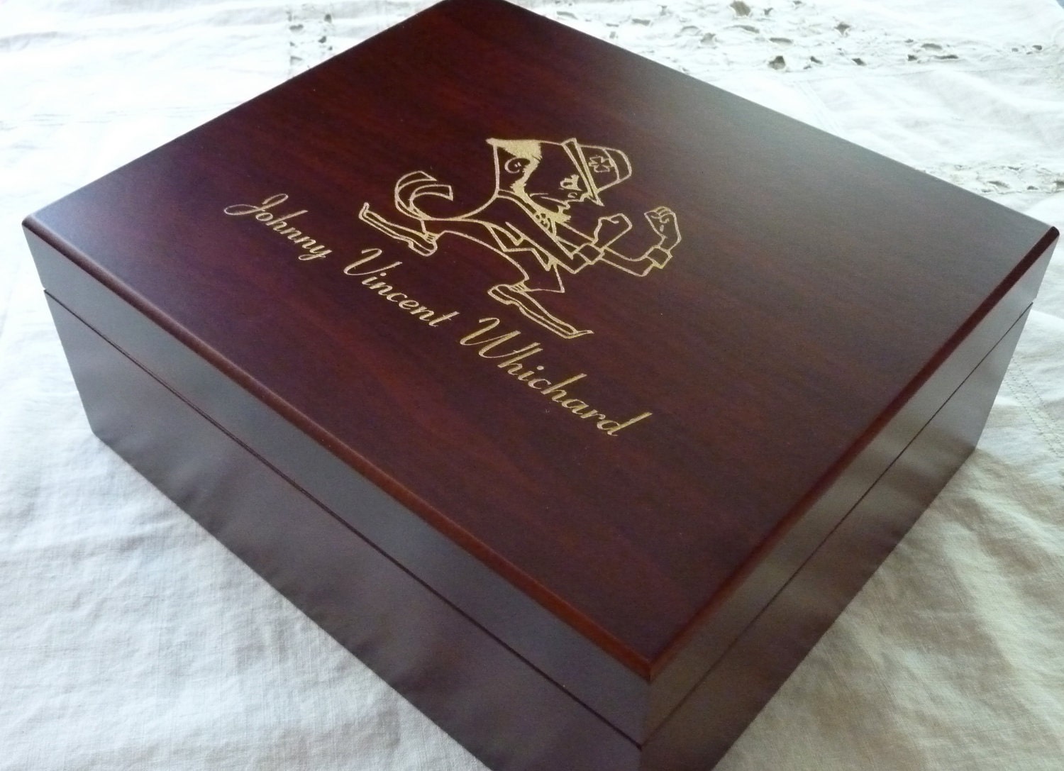 Engraved Humidor with Personalization by TaylorCraftsEngraved