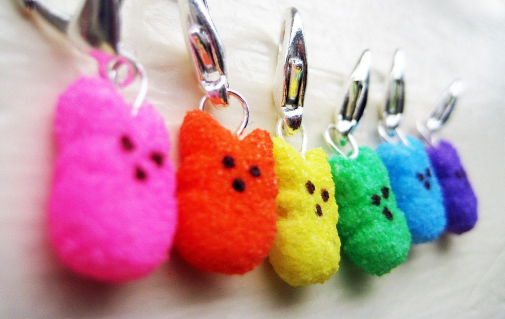 bunny peep charms // gift wrapped for easter baskets