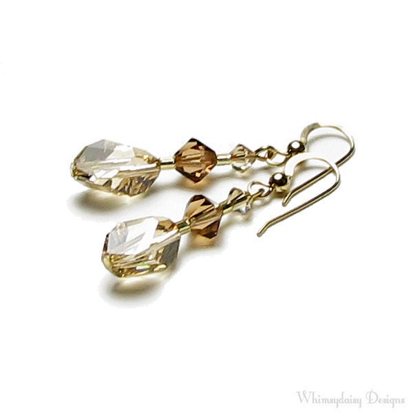 ARABELLA 14K Gold Filled Swarovski Crystal Earrings