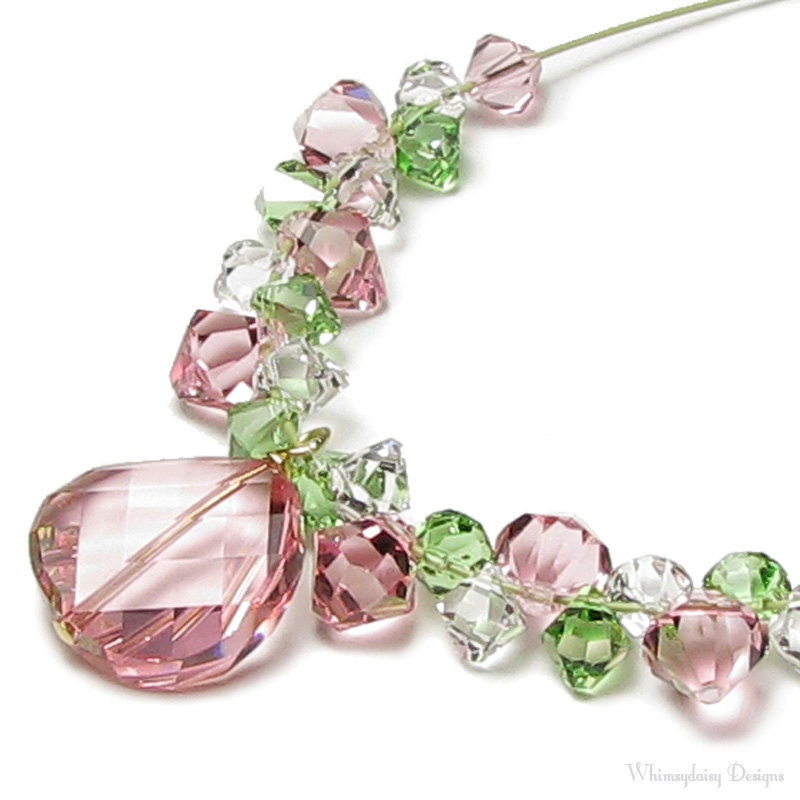 PEPPERMINT TWIST Swarovski Crystal Necklace