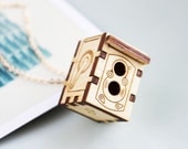 Rolleiflex Camera Locket Necklace - Open/Closes, Replica