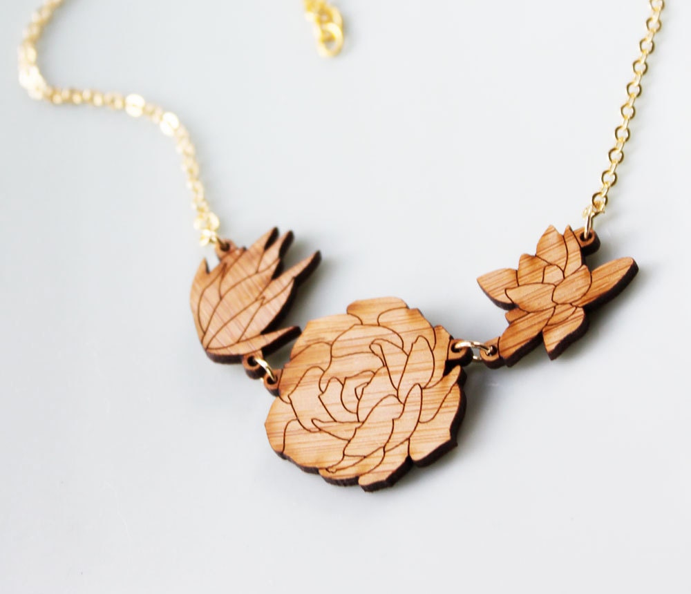 Succulent Necklace - Garden Trio