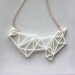 Geometric Necklace - Modern Minimalist Triangle and Prism Necklace