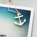 Anchor Necklace - Nautical Style Gold and White