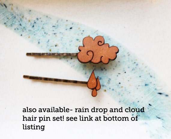 Rain Drop Clock- Rainy Day Wall Clock with Cloud, Rain drop, Umbrella, Birds
