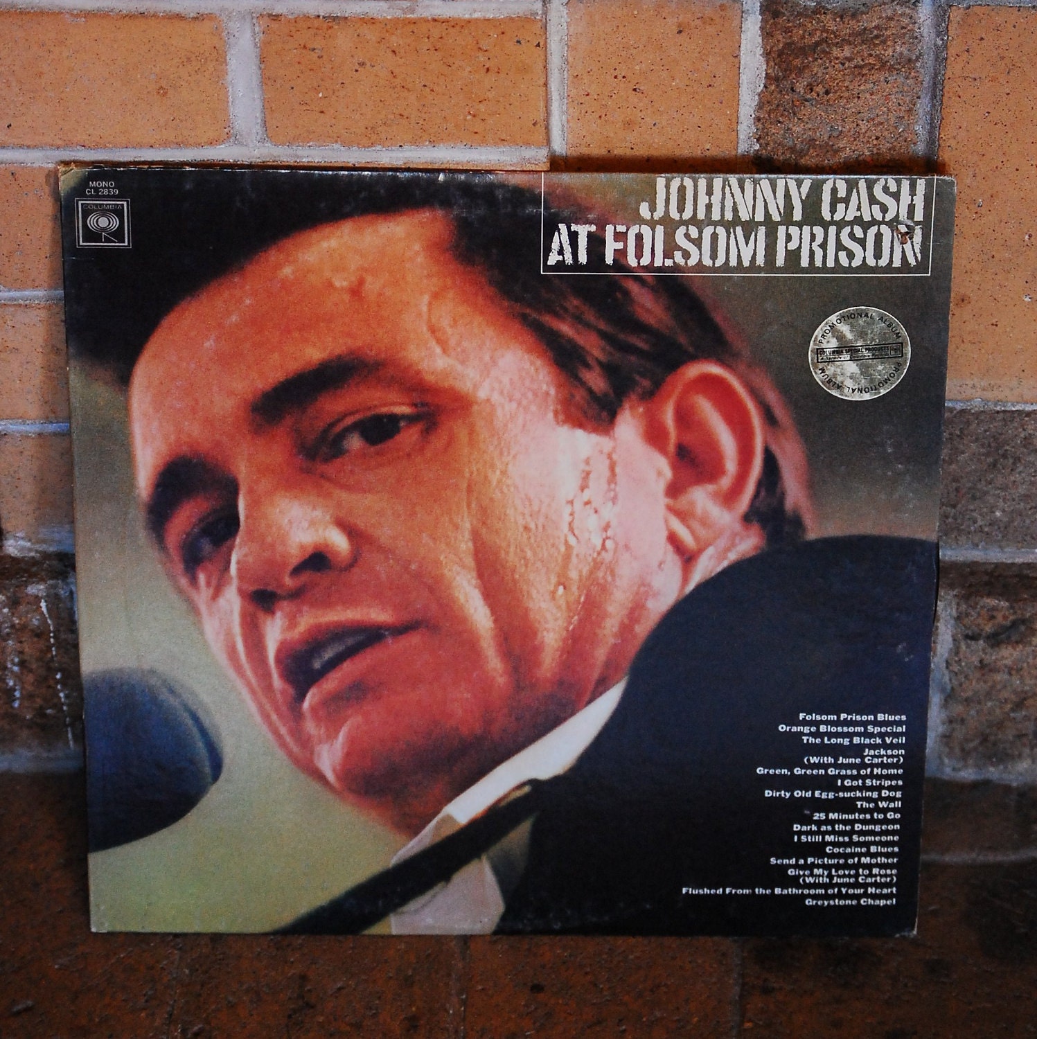 Rare Vintage Johnny Cash At Folsom Prison Vinyl LP