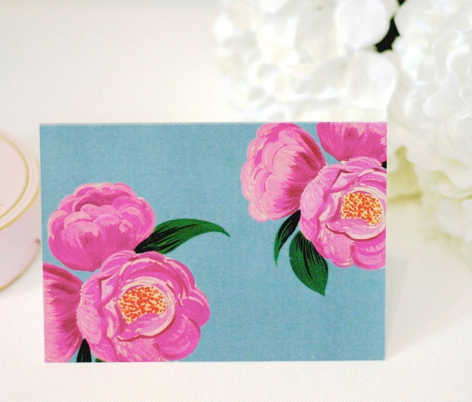 Peony Folded Notecard