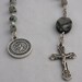 Marine Pocket Rosary in Sesame Jasper