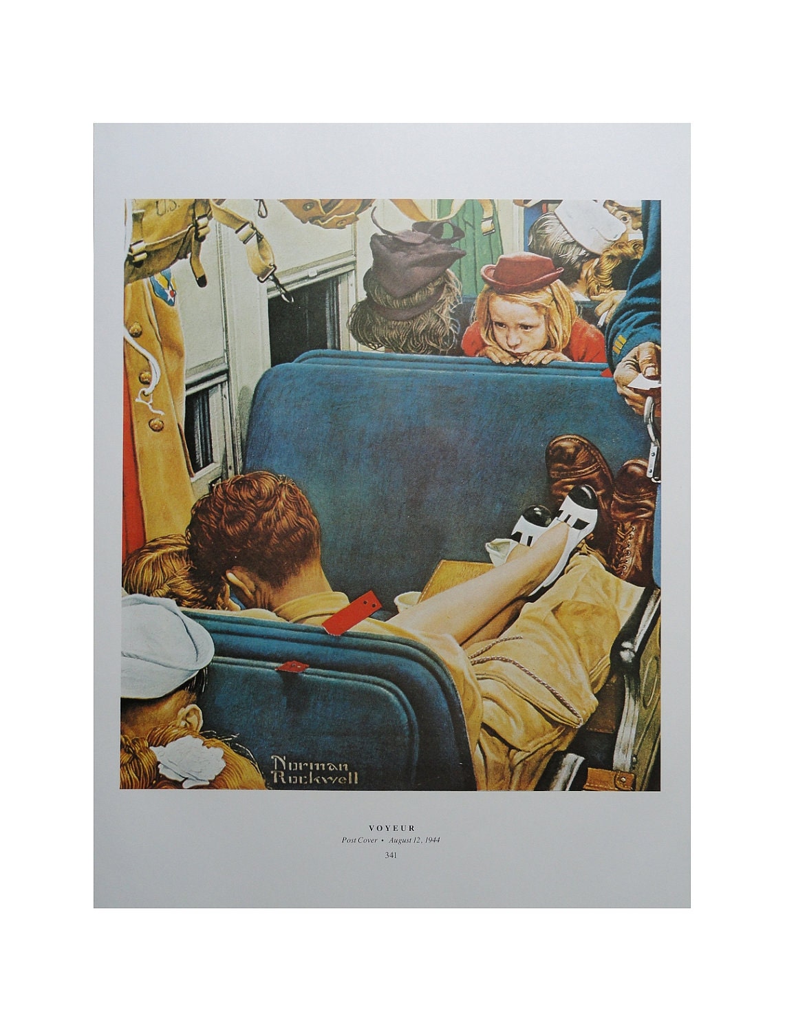 ... On Train, War Pictures, Norman Rockwell Poster, Post Magazine Cover
