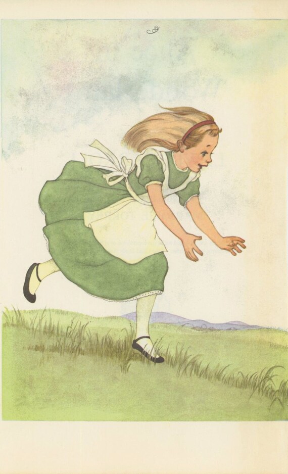 Little Alice Alice Chasing White Rabbit Alice's by KingPaper
