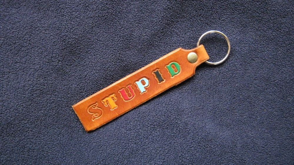 Leather Personalized Key Fob Personalized Keychain Custom Made to Order up to 6 Letters or Numbers