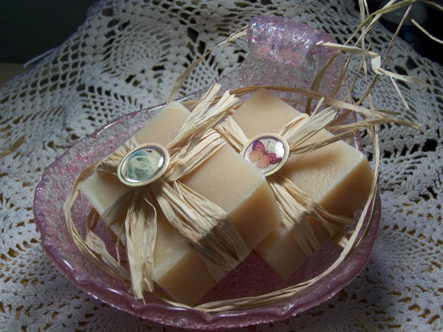SALE - White tea bamboo soaps - gift set   Shea butter, organic,  handmade soap - reg price 18.00 - CountryChicSoaps