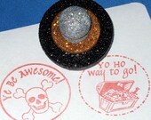 Pirate Teacher Reward Sticker Jolly Roger Stamp Party Favor or Teacher Gift