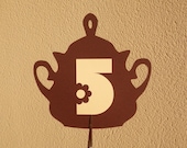 Table Numbers, Tea Time, Sugar Bowl, Cutout, Scrapbook, Papercut by Mama Tita Il_170x135