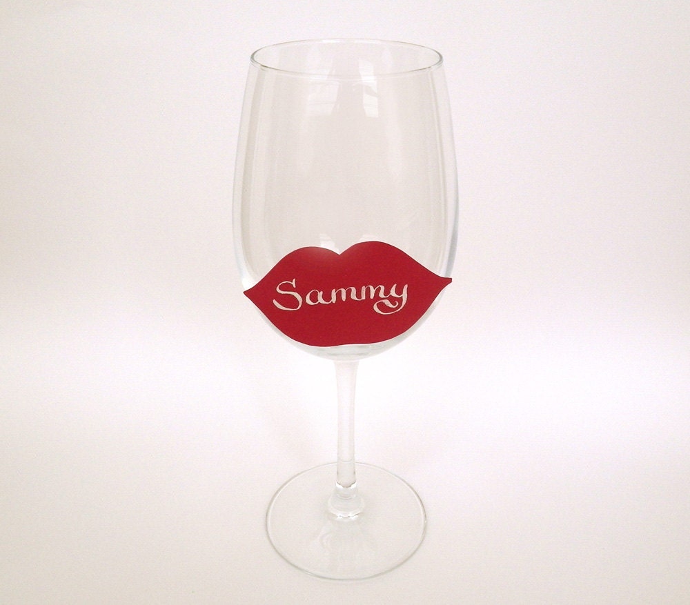 20 Place Cards, Mustache, Wine Glass Decor, Original Calligraphy, Cutout, Scrapbook, Papercut by Mama Tita