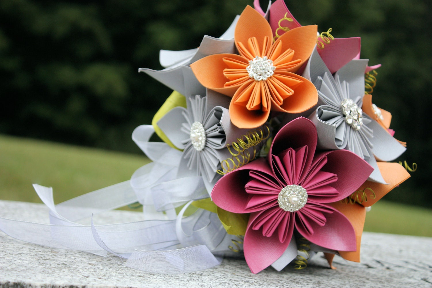 Custom Paper Flower Bridal Bouquet