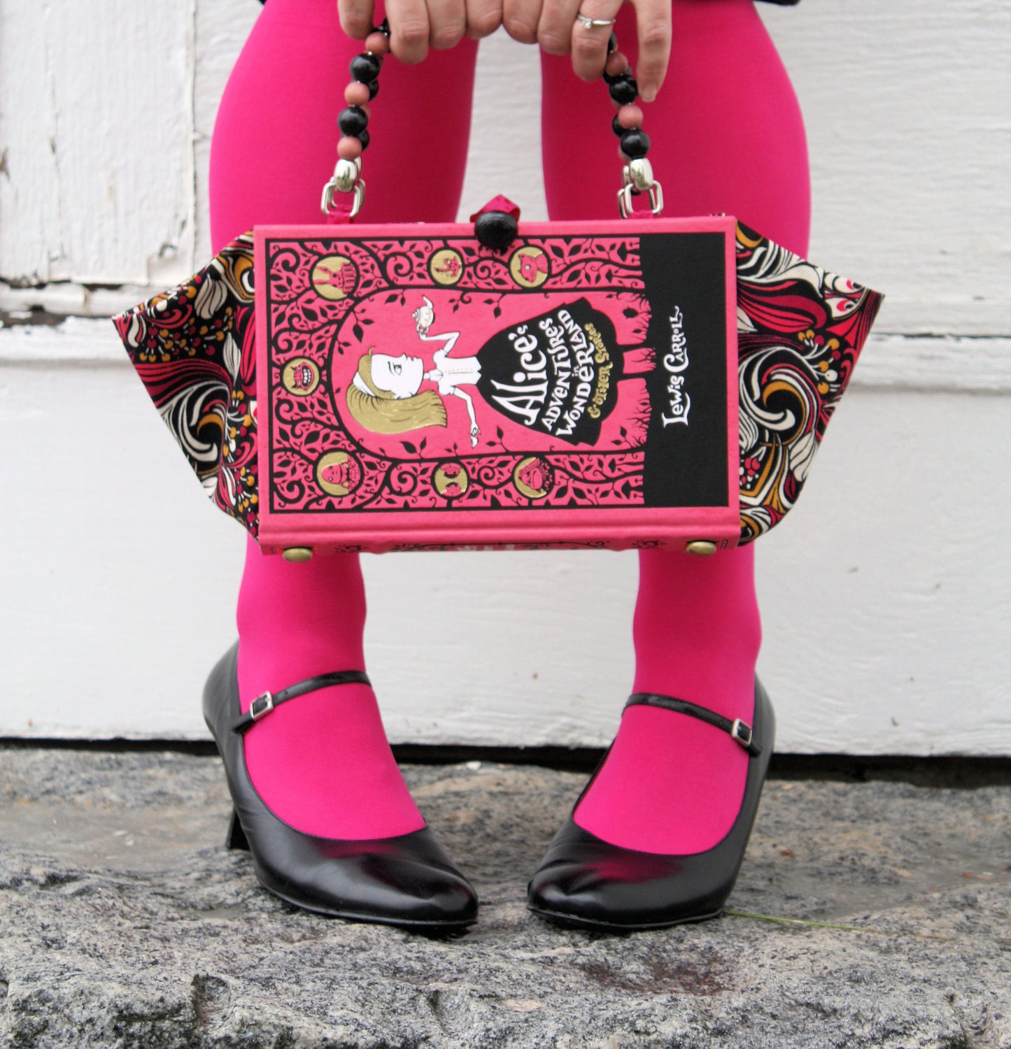 Alice in Wonderland Book Purse - As Seen at 2012 GBK Golden Globes Celebrity Gift Lounge