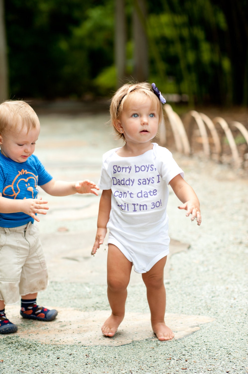 Sorry Boys, Daddy Says I Can't Date Until I'm 30.. Funny Baby Onesie - Toddler Tee also available - Your Color Choice