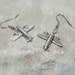 Solid Pewter Airplane Earrings - Free Shipping