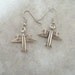 Solid Pewter Airplane Earrings - Free Shipping