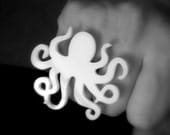 Baronyka White Octopus Ring