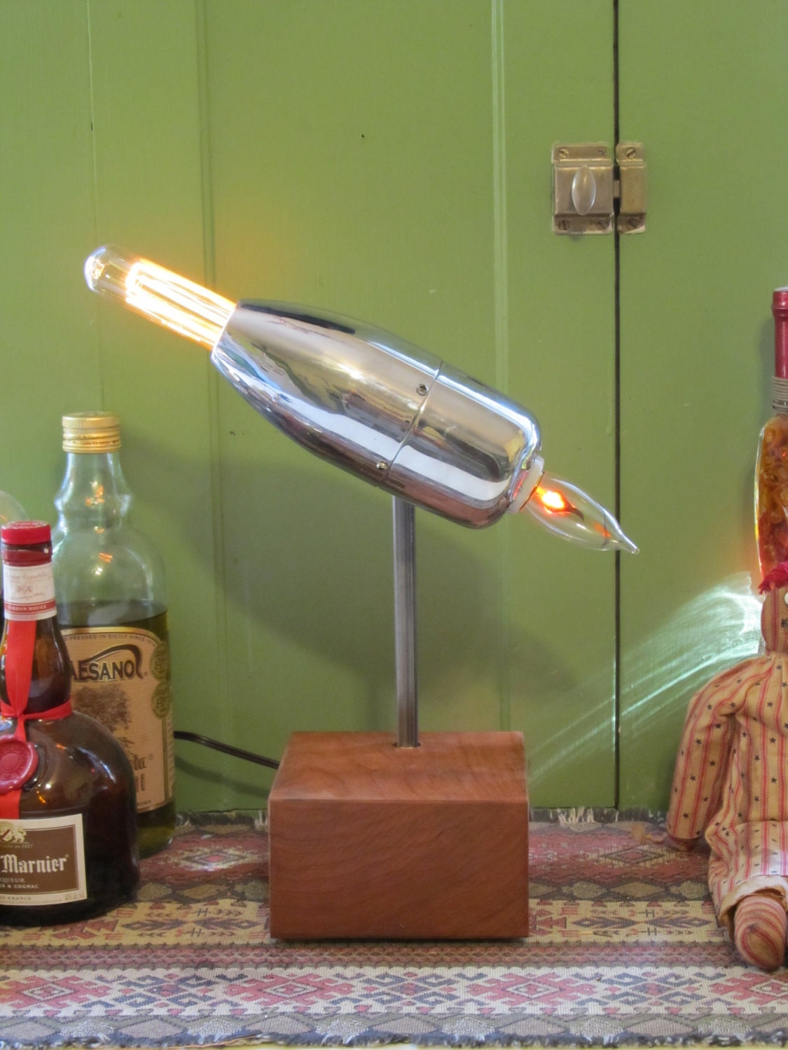 Steampunk Lithuanian Explorer of All Worlds Lamp