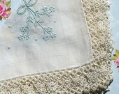 Vintage Handkerchief Vintage Lace Hankie Tatting Wedding Hankie