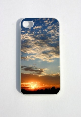 iphone 5 Case, iphone 4 Case, iphone 4s Case, Spring iphone 5 Case, Sunset, Blue, Orange, Sunset