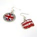 London Earrings (British Flag, Red Double Decker Bus, Olympics)