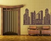 Vinyl Wall Art Decal City Skyline See Our Segment on The Nate Berkus Show Website