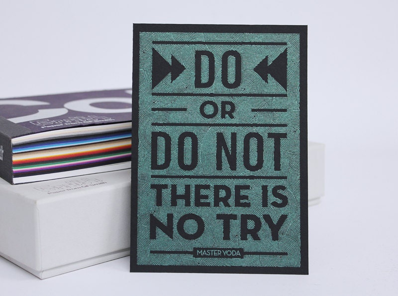 Wise words from Yoda - Star Wars theme art card