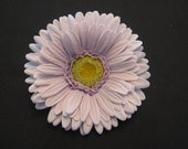 Large Lavender Gerber Daisy Velvet Silk Flower Hair Clip, Real to the Touch, ON SALE