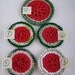 Quirky Crochet Watermelon Coaster Set