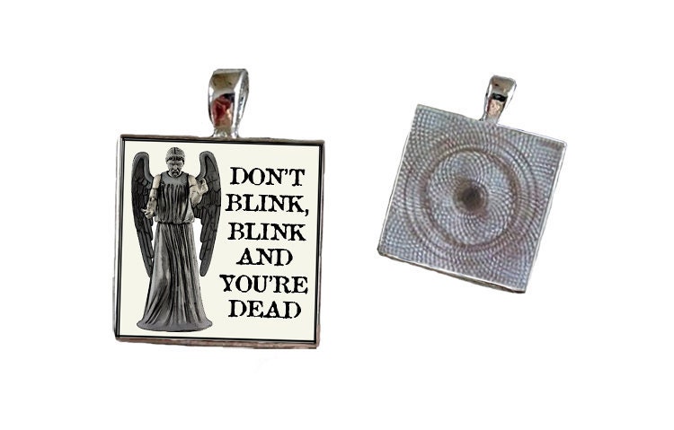 Buy 2 Get 1 Free Doctor Who Weeping Angel Don't Blink Key Chain, Key Ring, Pendant, Pet Tag