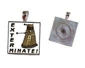 Buy 2 Get 1 Free Doctor Who Dalek Exterminate Key Chain, Key Ring, Pendant, Pet Tag