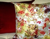 Free US shipping Funny Designer SET of Two 18x18 Pillow Covers Zipper Closure  Michael Miller Autumn Flower Fairies Harvest