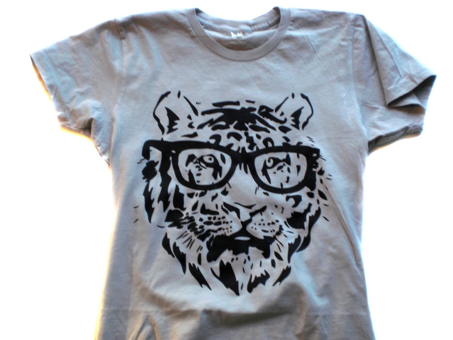 TIGER GEEK GLASSES alternative apparel tshirt s-m-l-xl