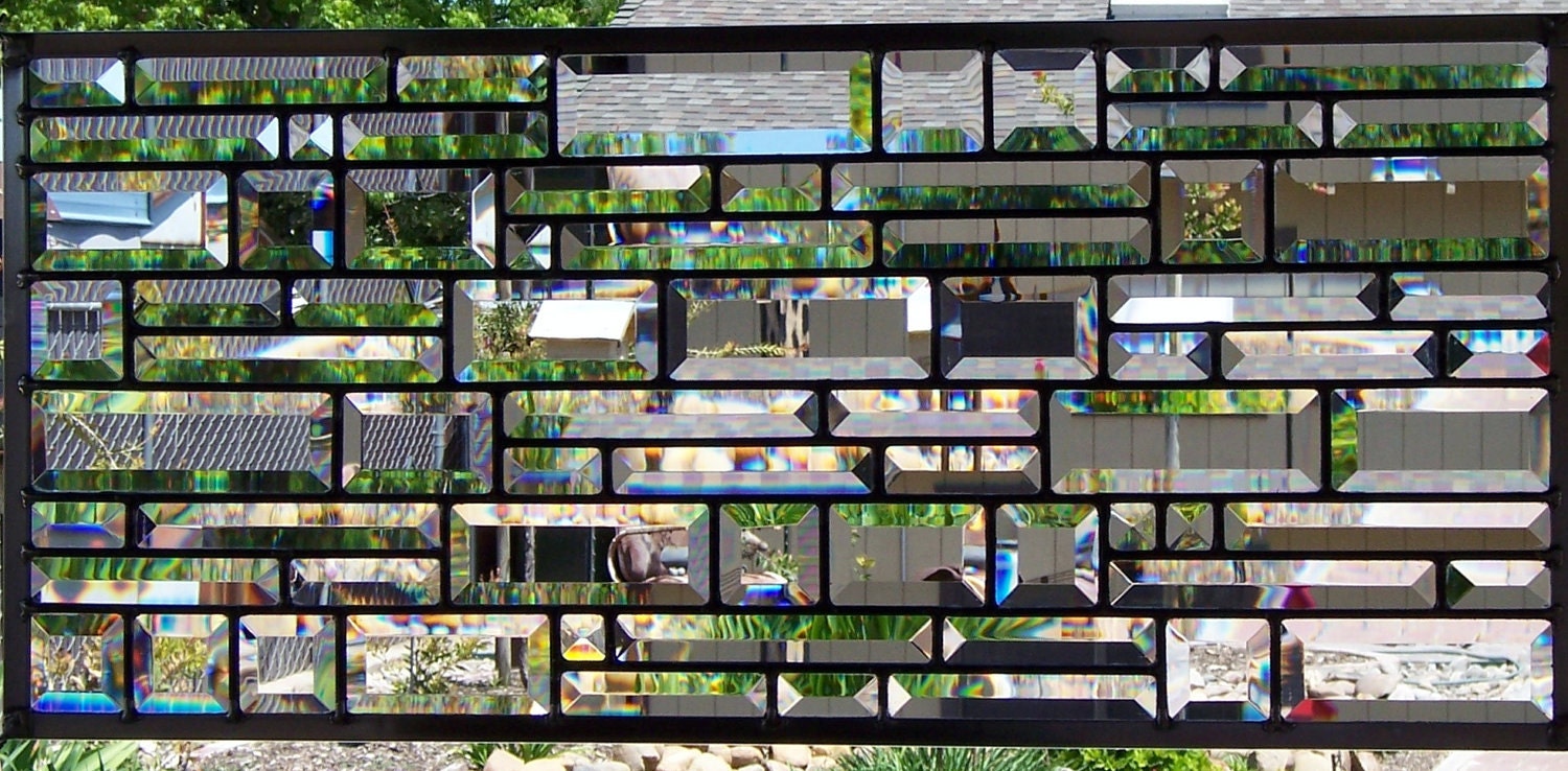 Large All Beveled Stained Glass Window