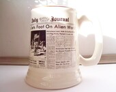 Vintage "Daily Journal Newspaper" Stein of Moon Landing from Tupelo Ms