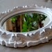 Oval Mirror, White And Silver Frame