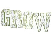 Garden Decor - Spring Home - GROW Letters