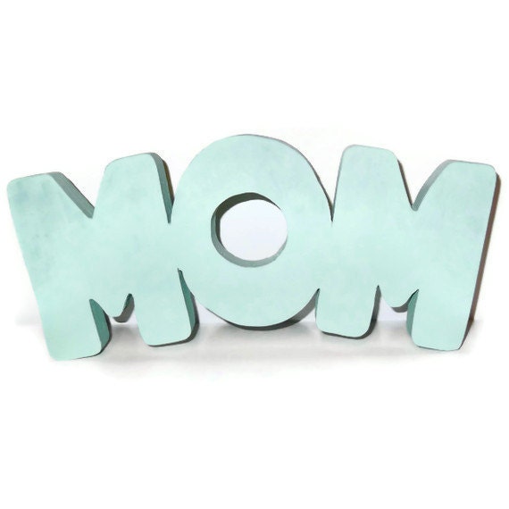 MOM shelf sitter in reclaimed wood