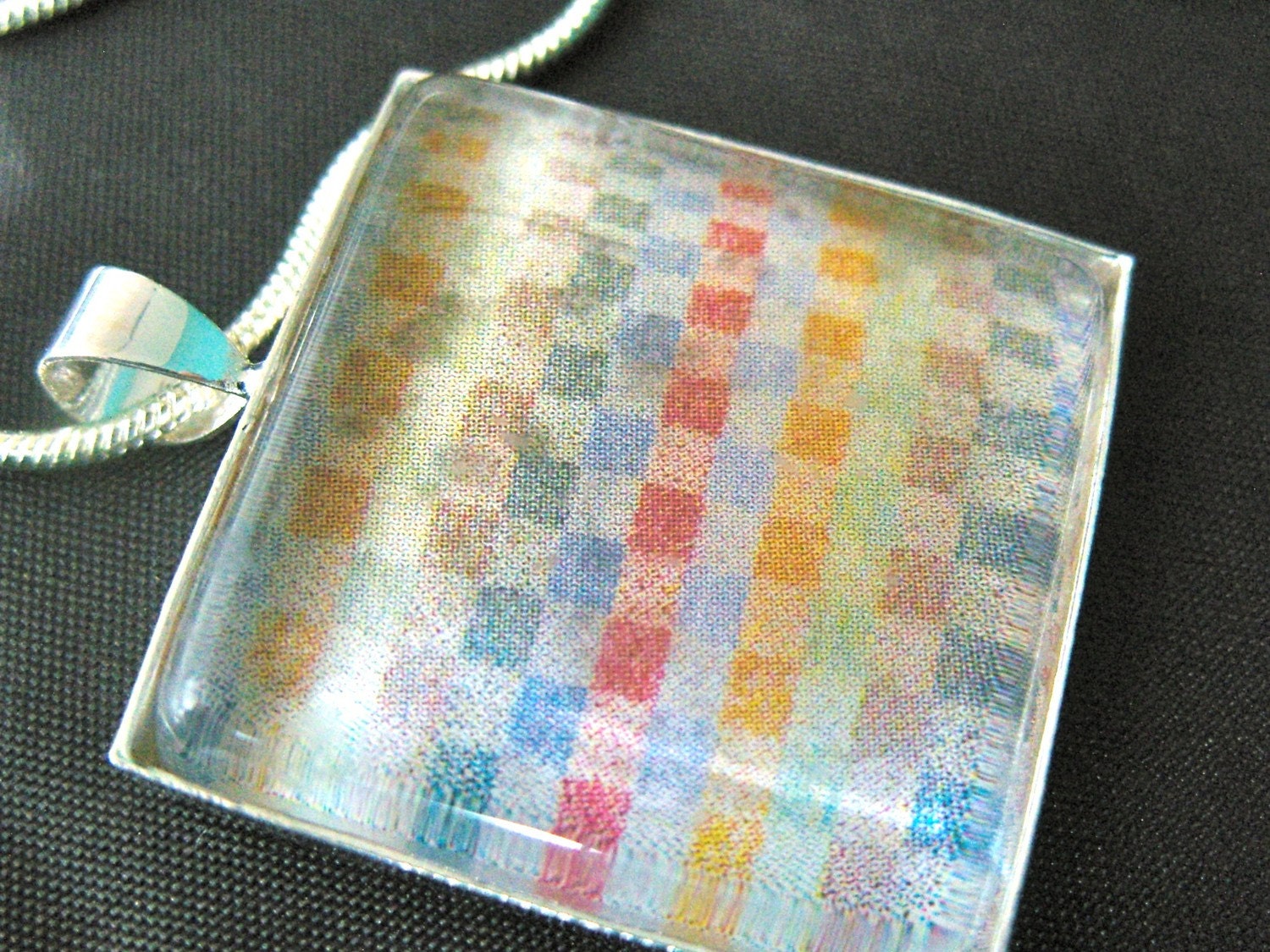 Ribbons of Color Glass Pendant SALE
