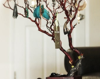 24" Red Jewelry Tree