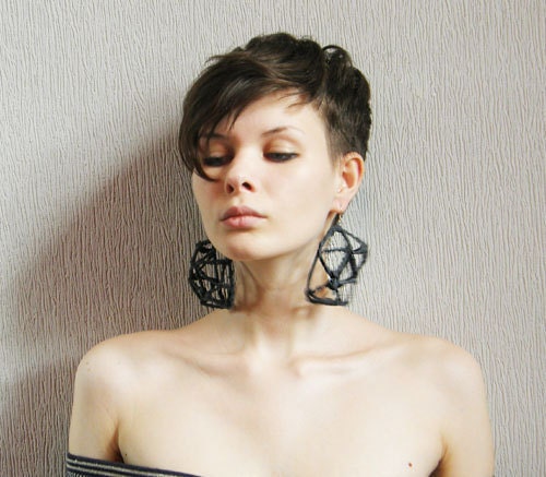Oversized geometric earrings