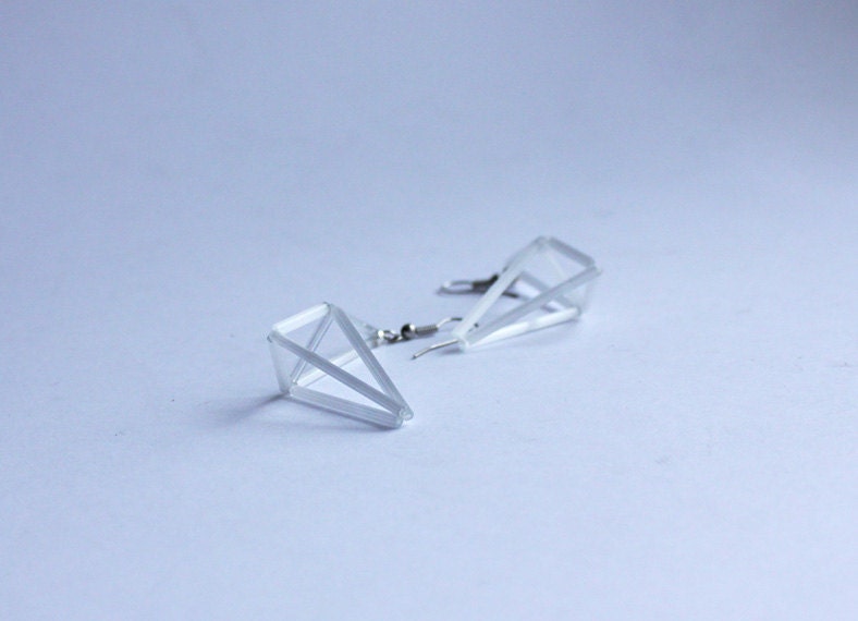 Geometric glass earrings
